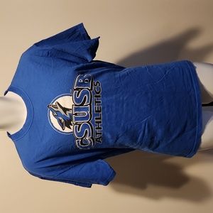 Cal state university athletics art blue L tshirt